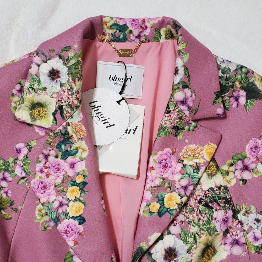 Blugirl Blumarine Floral Coat Jacket - Picture 7 of 8